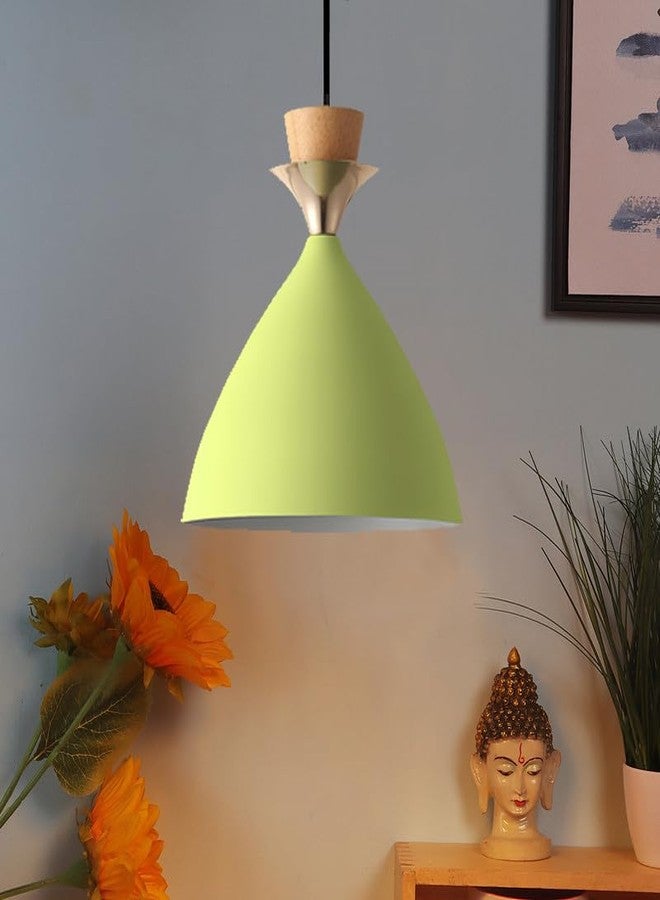 Keyplus Aluminium Hanging Bell Shade Light, Moss Green, Pack Of 4 - Image 2